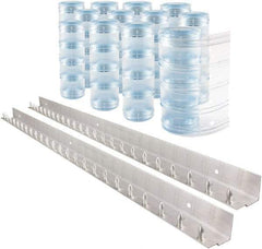 Aleco - 8' Door Width x 10' Door Height PVC Clear Ribbed Strip Door Kit - Clear - Eagle Tool & Supply