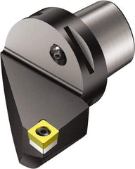 Sandvik Coromant - Right Hand Cut, Size C3, CCMT 12 04 08 & CCMT 432 Insert Compatiblity, Internal Modular Turning & Profiling Cutting Unit Head - 22mm Ctr to Cutting Edge, 40mm Head Length, Through Coolant, Series CoroTurn 107 - Eagle Tool & Supply