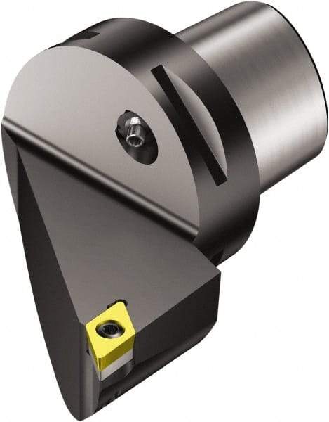 Sandvik Coromant - Left Hand Cut, Size C3, DCMT 3(2.5)2 Insert Compatiblity, Modular Turning & Profiling Cutting Unit Head - 22mm Ctr to Cutting Edge, 40mm Head Length, Through Coolant, Series CoroTurn 107 - Eagle Tool & Supply
