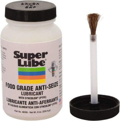 Synco Chemical - 8 oz Bottle Anti-Seize Lubricant - Synthetic with PTFE, 450 to 450°F, Translucent White, Water Resistant - Eagle Tool & Supply