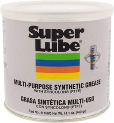 Synco Chemical - 14.1 oz Canister Synthetic Lubricant w/PTFE General Purpose Grease - Translucent White, Food Grade, 450°F Max Temp, NLGIG 0, - Eagle Tool & Supply