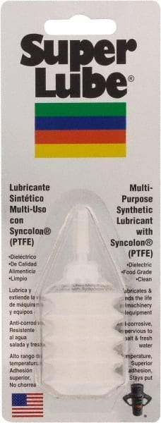 Synco Chemical - 1 oz Bellow Synthetic Lubricant w/PTFE General Purpose Grease - Translucent White, Food Grade, 450°F Max Temp, NLGIG 2, - Eagle Tool & Supply