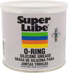 Synco Chemical - 14.1 oz Canister Silicone General Purpose Grease - Translucent White, Food Grade, 450°F Max Temp, NLGIG 2, - Eagle Tool & Supply