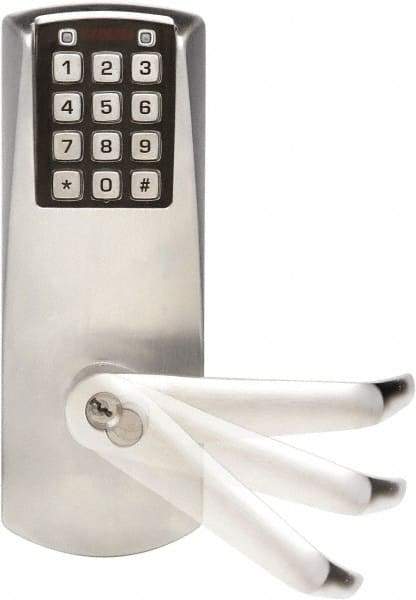 Kaba Access - 1-3/4 to 2-1/4" Door Thickness, Satin Chrome Finish, Combination Entry Deadbolt with Key Override - Field Set Handling, Key Override, 6 or 7 Pin Cylinder - Eagle Tool & Supply