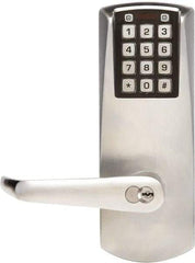 Kaba Access - 1-3/4 to 2-1/4" Door Thickness, Satin Chrome Finish, Combination Entry Deadbolt with Key Override - Field Set Handling, Key Override, 6 or 7 Pin Cylinder - Eagle Tool & Supply