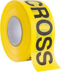 PRO-SAFE - 1,000' Long x 3" Wide Roll, Polyethylene, Black & Yellow Barricade Tape - Message: Fire Line - Do Not Cross - Eagle Tool & Supply