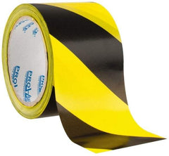 PRO-SAFE - 200' Long x 3" Wide Roll, Polyethylene, Black & Yellow Barricade Tape - Message: Shipping - Eagle Tool & Supply