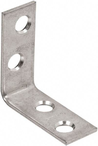 National Mfg. - 1-1/2" Long x 5/8" Wide, Steel, Corner Brace - Zinc Plated - Eagle Tool & Supply