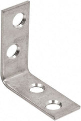 National Mfg. - 1-1/2" Long x 5/8" Wide, Steel, Corner Brace - Zinc Plated - Eagle Tool & Supply