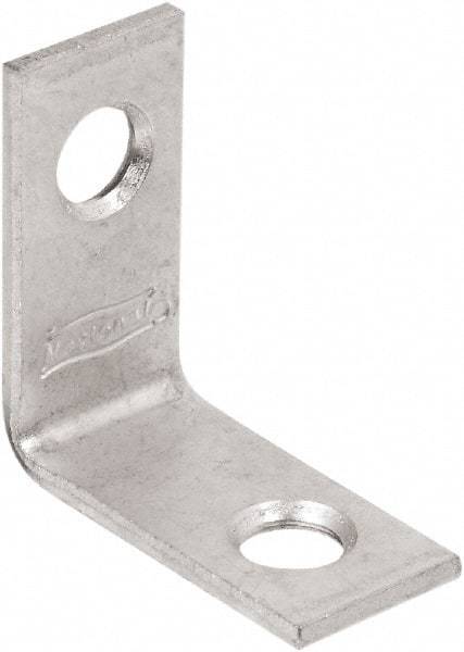 National Mfg. - 1" Long x 1/2" Wide, Steel, Corner Brace - Zinc Plated - Eagle Tool & Supply