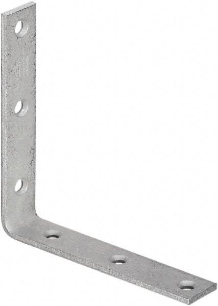 National Mfg. - 6" Long x 1-1/8" Wide, Galvanized Steel, Corner Brace - Galvanized - Eagle Tool & Supply