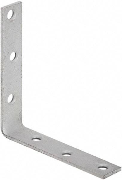 National Mfg. - 5" Long x 1" Wide, Galvanized Steel, Corner Brace - Galvanized - Eagle Tool & Supply