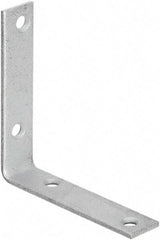 National Mfg. - 4" Long x 7/8" Wide, Galvanized Steel, Corner Brace - Galvanized - Eagle Tool & Supply