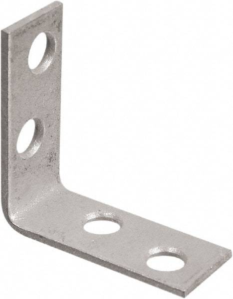 National Mfg. - 1-1/2" Long x 5/8" Wide, Galvanized Steel, Corner Brace - Galvanized - Eagle Tool & Supply