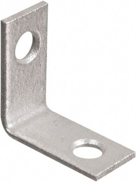 National Mfg. - 1" Long x 1-1/2" Wide, Galvanized Steel, Corner Brace - Galvanized - Eagle Tool & Supply