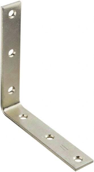 National Mfg. - 6" Long x 1-1/8" Wide, Steel, Corner Brace - Zinc Plated - Eagle Tool & Supply