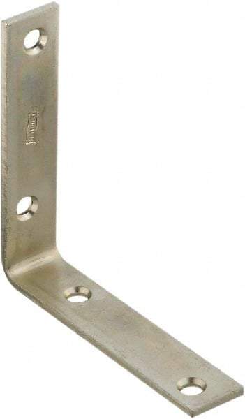 National Mfg. - 4 Inch Long x 7/8 Inch Wide, Steel, Corner Brace - Zinc Plated - Eagle Tool & Supply