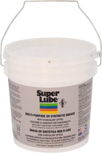 Synco Chemical - 5 Lb Pail Synthetic Lubricant w/PTFE General Purpose Grease - Translucent White, Food Grade, 450°F Max Temp, NLGIG 2, - Eagle Tool & Supply