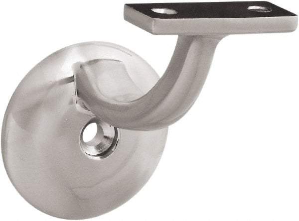 National Mfg. - 250 Lb Capacity, Satin Nickel Coated, Handrail Bracket - 3" Long, 6.4" High, 0.900" Wide - Eagle Tool & Supply