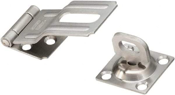 National Mfg. - 1-1/2" Wide, Latching Post Hasp - Stainless Steel - Eagle Tool & Supply