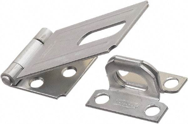National Mfg. - 3-1/4" x 1-1/2" Wide, Safety Hasp - Zinc Plated Steel - Eagle Tool & Supply