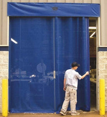 Goff's Enterprises - 8' Door Width x 8' Door Height Vinyl Insect Barrier Door Unit - Blue - Eagle Tool & Supply