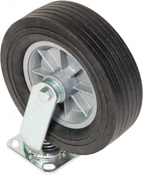 Greenlee - 10" Diam x 3" Wide x 12" OAH Top Plate Mount Swivel Caster - Semi-Pneumatic, 650 Lb Capacity, 2-3/4 x 3-1/2" Plate - Eagle Tool & Supply