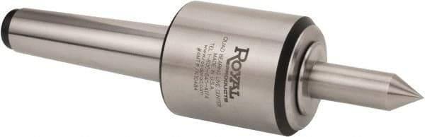 Royal Products - MT2 Morse Taper, 1.7" Head Diam Live Center - 6,000 Max RPM, 2.12" Head Length, 1/2" Point Diam, 1-3/4" Point Len, 350 Lb Max Workpc, Long Point - Eagle Tool & Supply