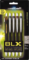 Uni-Ball - Roller Ball 1mm Retractable Pen - Blue & Black, Green & Black, Purple & Black, Brown & Black - Eagle Tool & Supply