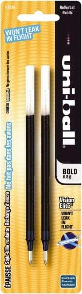 Uni-Ball - Roller Ball 0.8mm Stick Pen - Blue & Black - Eagle Tool & Supply