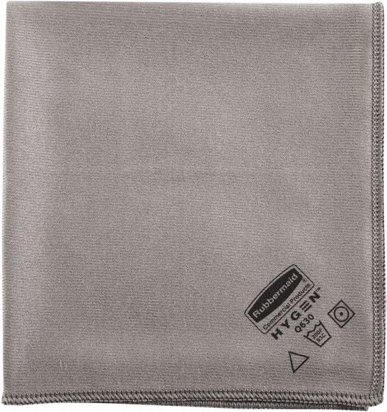 Rubbermaid - Dry Microfiber Wipes - Packet, 16" x 16" Sheet Size, Gray - Eagle Tool & Supply