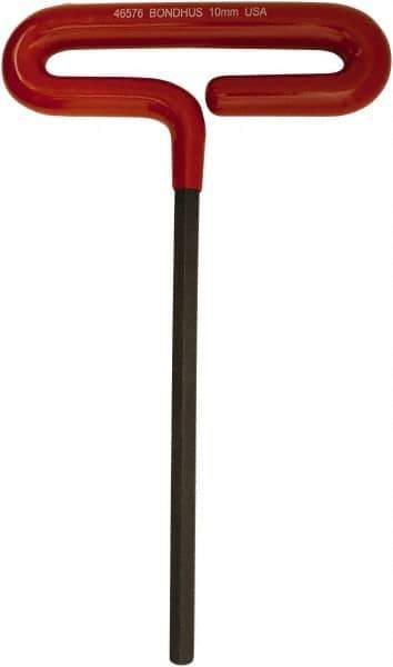 Bondhus - 8mm Hex, T-Handle Cushion Grip, Hex Key - 264mm OAL, Metric System of Measurement - Eagle Tool & Supply