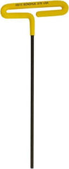 Bondhus - 3/16" Hex, T-Handle Cushion Grip, Hex Key - 248mm OAL, Inch System of Measurement - Eagle Tool & Supply