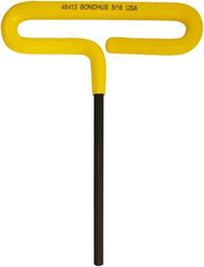 Bondhus - 5/16" Hex, T-Handle Cushion Grip, Hex Key - 187mm OAL, Inch System of Measurement - Eagle Tool & Supply