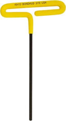 Bondhus - 3/16" Hex, T-Handle Cushion Grip, Hex Key - 171mm OAL, Inch System of Measurement - Eagle Tool & Supply
