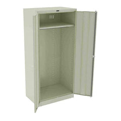 Tennsco - 2 Shelf Wardrobe Storage Cabinet - Steel, 36" Wide x 24" Deep x 78" High, Champagne/Putty - Eagle Tool & Supply