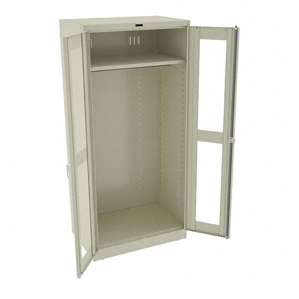 Tennsco - 2 Shelf Wardrobe Storage Cabinet - Steel, 36" Wide x 24" Deep x 78" High, Champagne/Putty - Eagle Tool & Supply