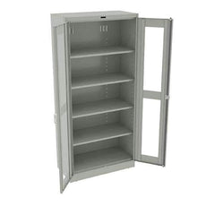 Tennsco - 5 Shelf Visible Storage Cabinet - Steel, 36" Wide x 18" Deep x 78" High, Light Gray - Eagle Tool & Supply