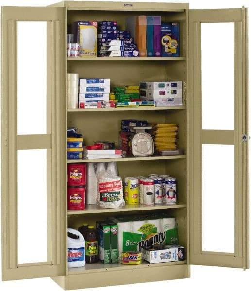 Tennsco - 5 Shelf Visible Storage Cabinet - Steel, 36" Wide x 24" Deep x 78" High, Medium Gray - Eagle Tool & Supply