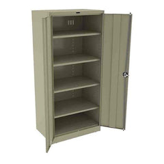 Tennsco - 5 Shelf Locking Storage Cabinet - Steel, 36" Wide x 24" Deep x 78" High, Sand - Eagle Tool & Supply