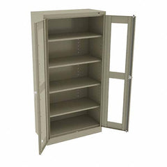 Tennsco - 5 Shelf Visible Storage Cabinet - Steel, 36" Wide x 18" Deep x 72" High, Sand - Eagle Tool & Supply