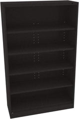 Tennsco - 5 Shelf, 400 Lb. Capacity, Closed Shelving Storage Cabinets and Lockers - 48 Inch Wide x 18 Inch Deep x 78 Inch High, Black - Eagle Tool & Supply