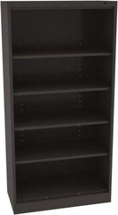 Tennsco - 5 Shelf, 200 Lb. Capacity, Closed Shelving Storage Cabinets and Lockers - 36 Inch Wide x 24 Inch Deep x 72 Inch High, Black - Eagle Tool & Supply