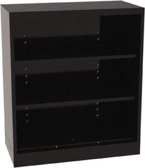 Tennsco - 3 Shelf, 200 Lb. Capacity, Closed Shelving Storage Cabinets and Lockers - 36 Inch Wide x 24 Inch Deep x 42 Inch High, Black - Eagle Tool & Supply