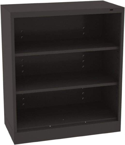 Tennsco - 3 Shelf, 150 Lb. Capacity, Closed Shelving Storage Cabinets and Lockers - 36 Inch Wide x 18 Inch Deep x 42 Inch High, Black - Eagle Tool & Supply