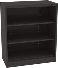 Tennsco - 3 Shelf, 150 Lb. Capacity, Closed Shelving Storage Cabinets and Lockers - 36 Inch Wide x 18 Inch Deep x 42 Inch High, Black - Eagle Tool & Supply