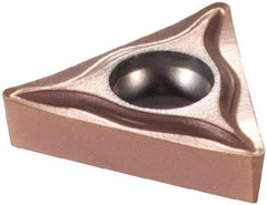 Sandvik Coromant - TCGT21.51 UM Grade 1125 Carbide Turning Insert - TiAlN/AlCr2O3 Finish, 60° Triangle, 1/4" Inscr Circle, 3/32" Thick, 1/64" Corner Radius - Eagle Tool & Supply