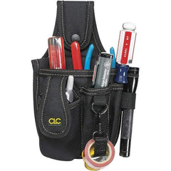 CLC - Cell Phone Holster with 4 Pockets - Ballistic Polyester, Black, 5" Wide x 6" High x 1-1/2" Deep - Eagle Tool & Supply