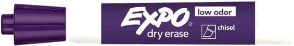 Expo - Purple Low Odor Chisel Tip 12 Pack Dry Erase Markers - For Use with Dry Erase Marker Boards - Eagle Tool & Supply
