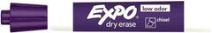 Expo - Purple Low Odor Chisel Tip 12 Pack Dry Erase Markers - For Use with Dry Erase Marker Boards - Eagle Tool & Supply